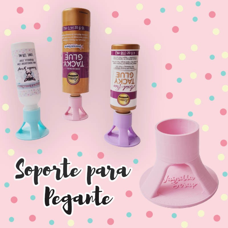 BASE SOPORTE PARA PEGANTE DE TARRO ROSA
