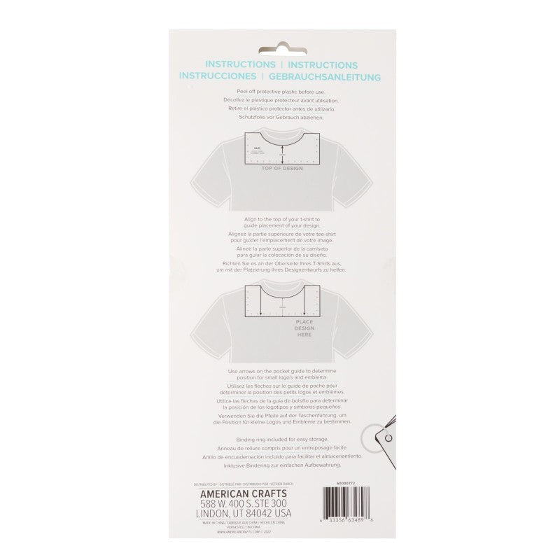 PLANTILLA GUIA DE ALINEACION DE CAMISETAS DE SERIGRAFIA VINYL PRINT PRESS