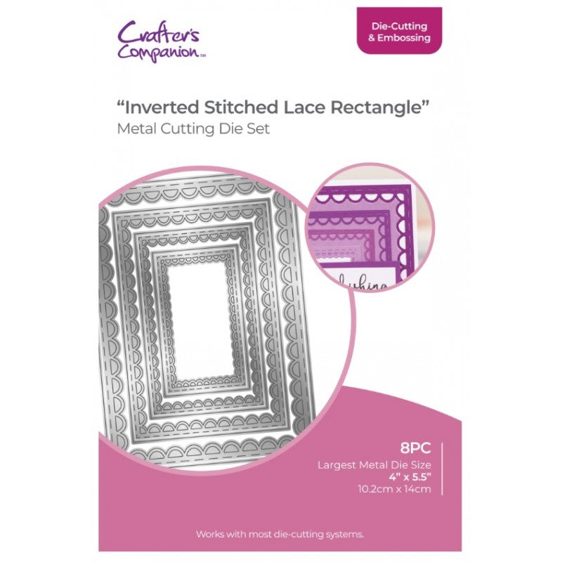 SET DE TROQUELES RECTANGULO CON ENCAJE COSIDO E INVERTIDO