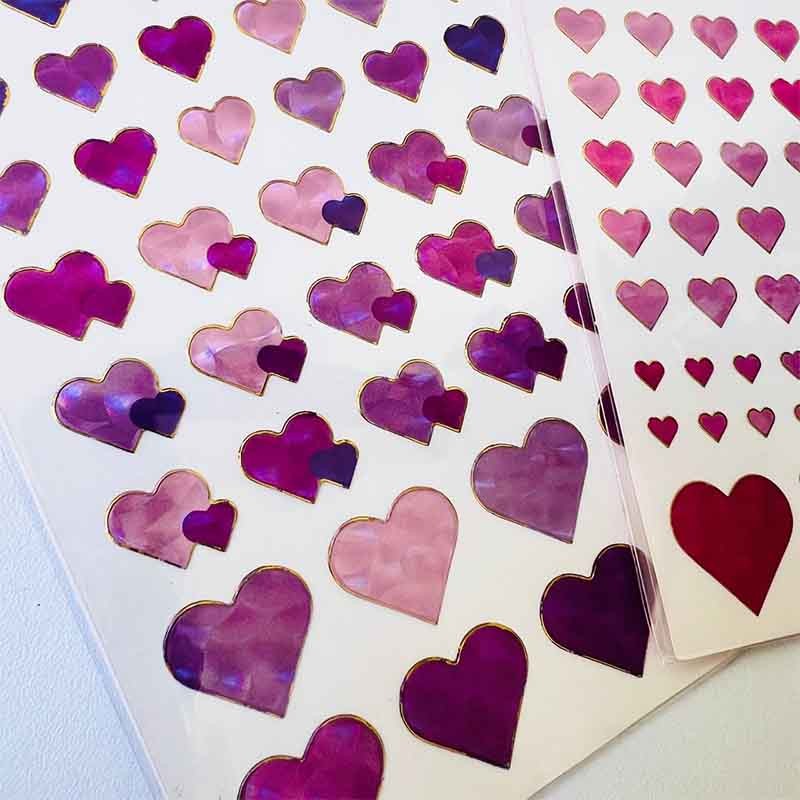 MIX DE STICKERS DE CORAZONES (1UND)