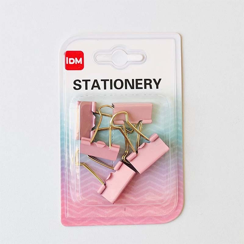 CLIPS GANCHOS PARA ENCUADERNAR ROSA (5 PCS)