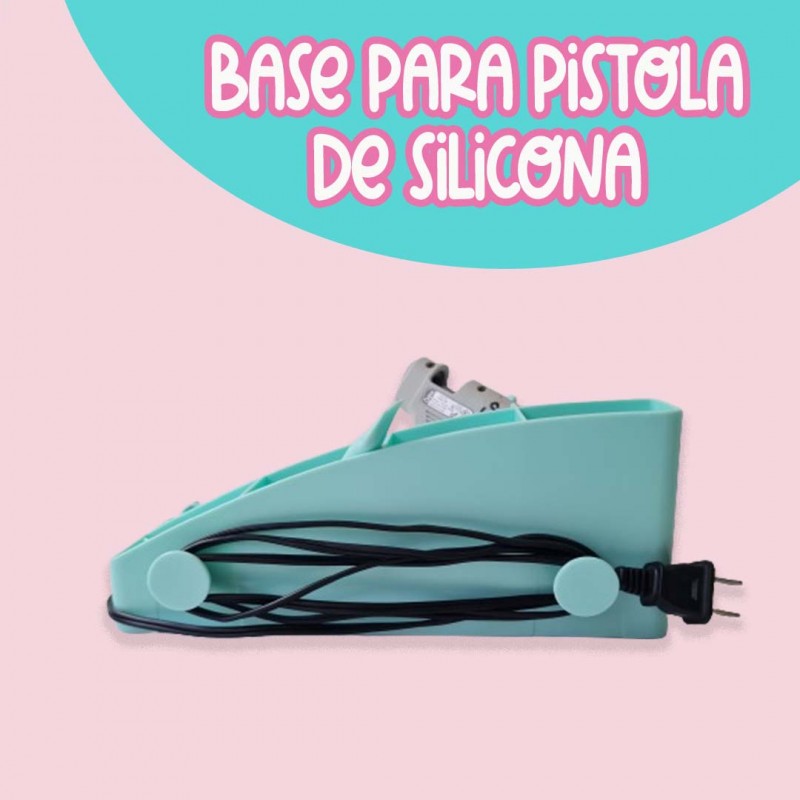 SOPORTE PARA PISTOLA DE SILICONA MAS ACCESORIOS MENTA