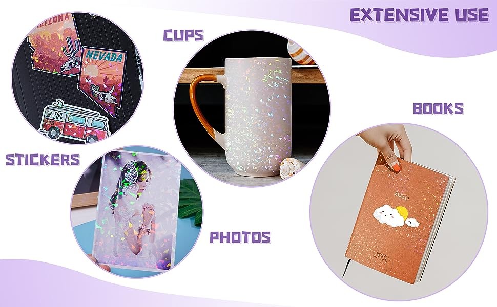 LAMINADO EN FRIO VINILO HOLOGRÁFICO TRANSPARENTE (50 HOJAS)