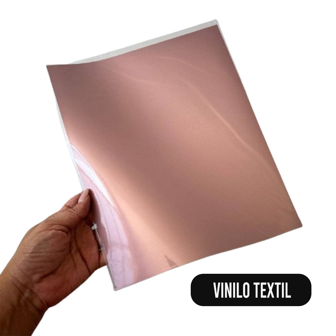 VINILO TEXTIL ORO ROSA 25cm X 30,5cm (1 PC)
