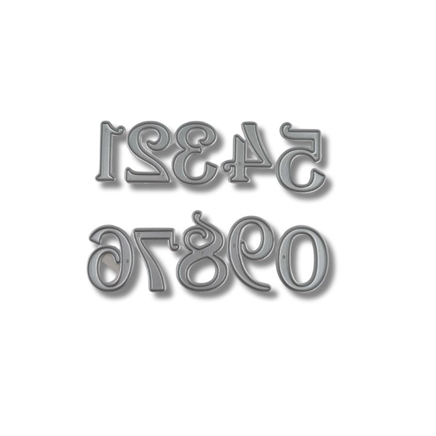 SET DE TROQUELES NUMEROS CURSIVA (10 PCS)