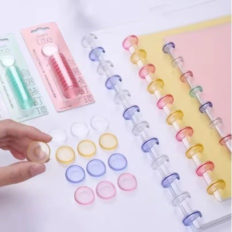 DISCOS PARA ENCUADERNAR MENTA 2cm x 12 pcs