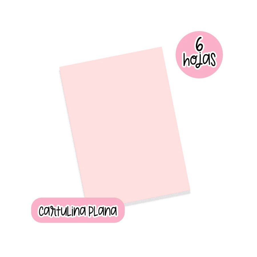 CARTULINA PLANA PALO DE ROSA (22 X 28 CM) 6 HOJAS