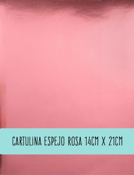 CARTULINA ESPEJO ROSA 15.7 cm x 23cm (10 PCS)