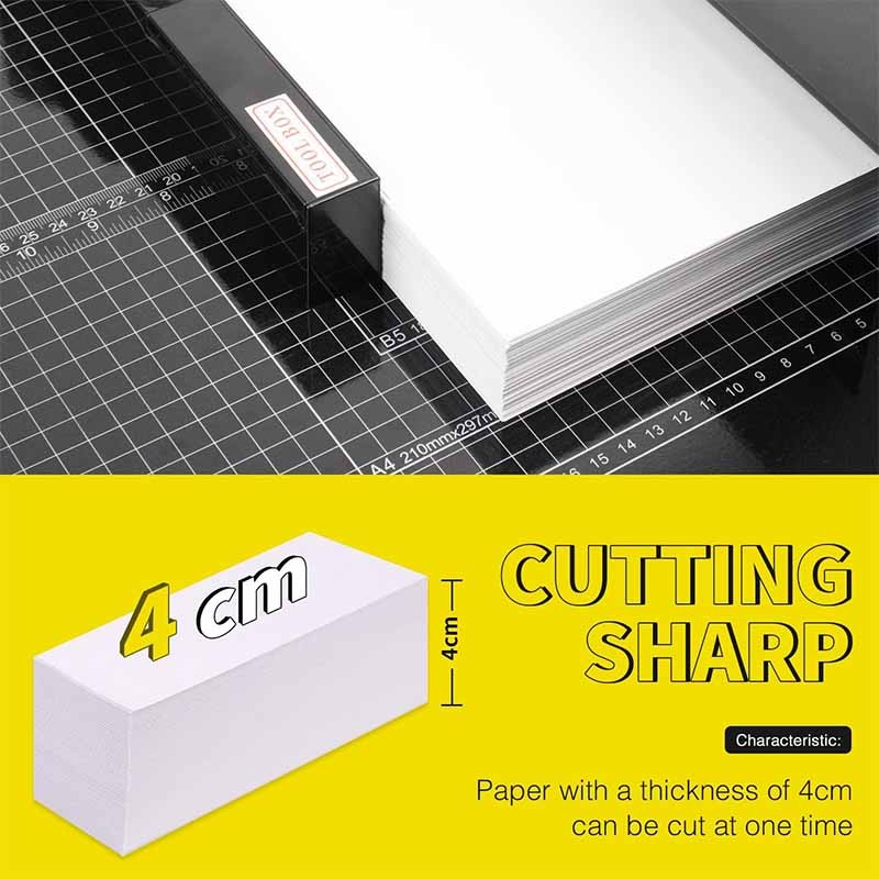 GUILLOTINA SEMI INDUSTRIAL PARA PAPEL A3 NEGRA (45 cm x 45 cm)