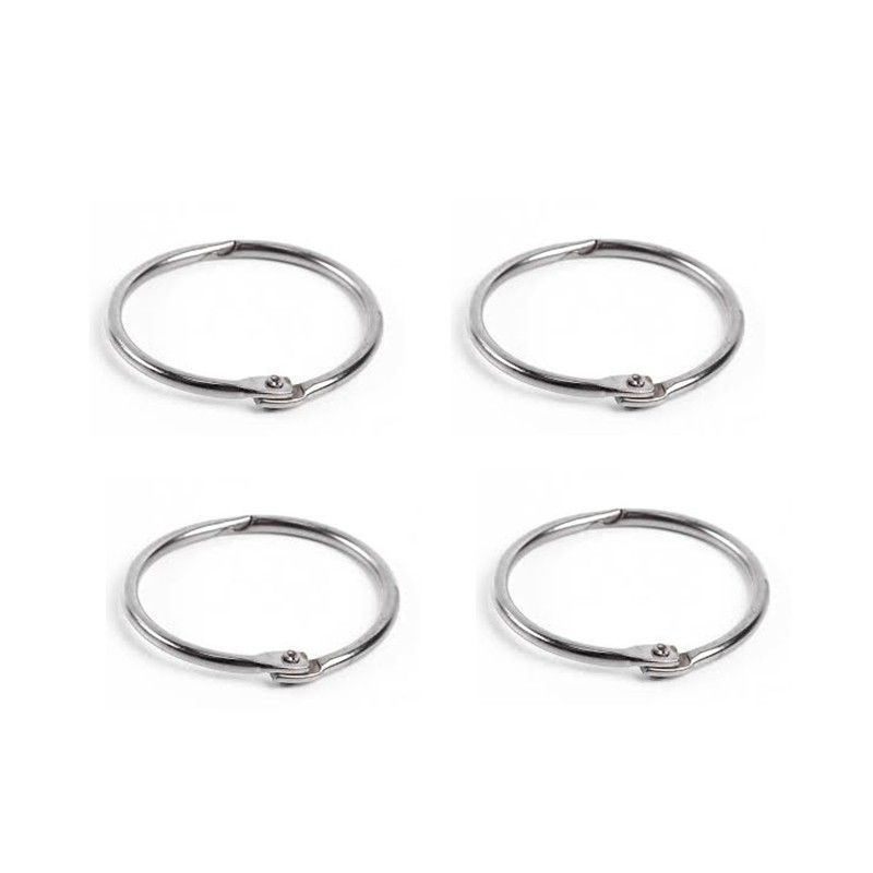 ARGOLLAS ABATIBLES PARA ENCUADERNAR PLATA 1” (4 PCS)