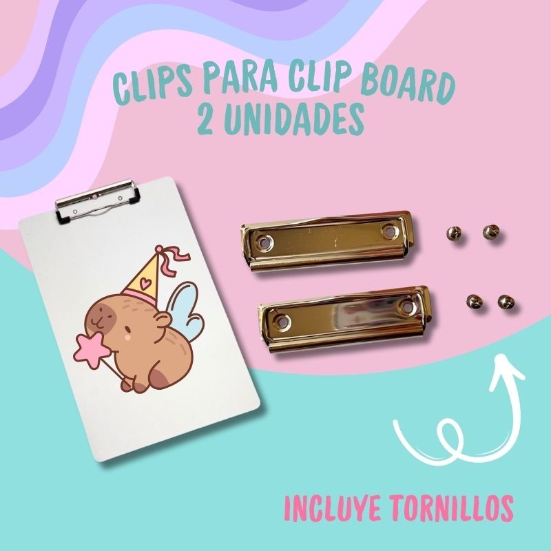 CLIP METALICO PARA CLIPBOARD O PORTADOCUMENTOS (2 PCS)