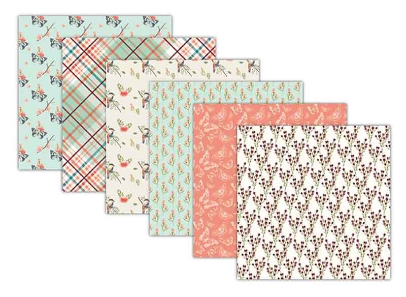 SET DE PAPELES A TALE OF SPRINGTIME DE 30.5 X 30.5 CM ( 24 HOJAS)