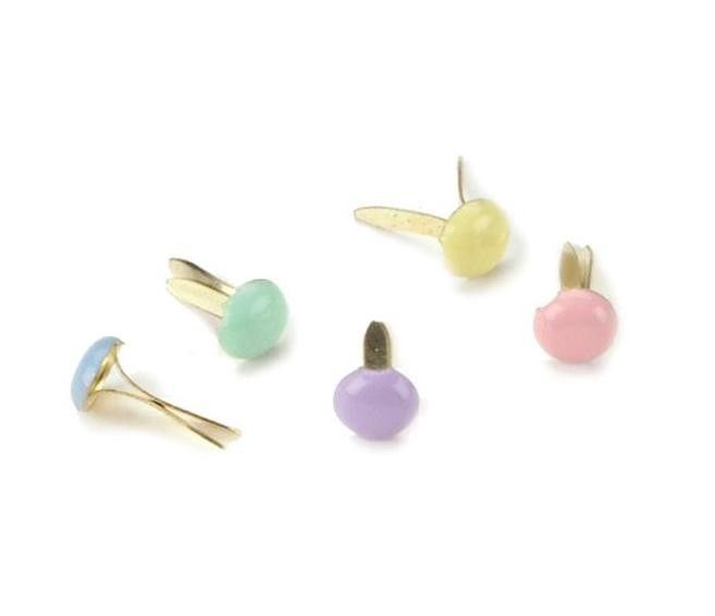 MINI BRADS COLORES PASTELES 3mm (100 PCS)