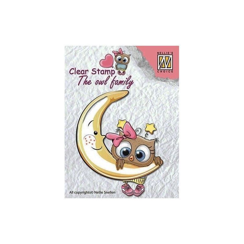 SELLO BUHO EN LA LUNA