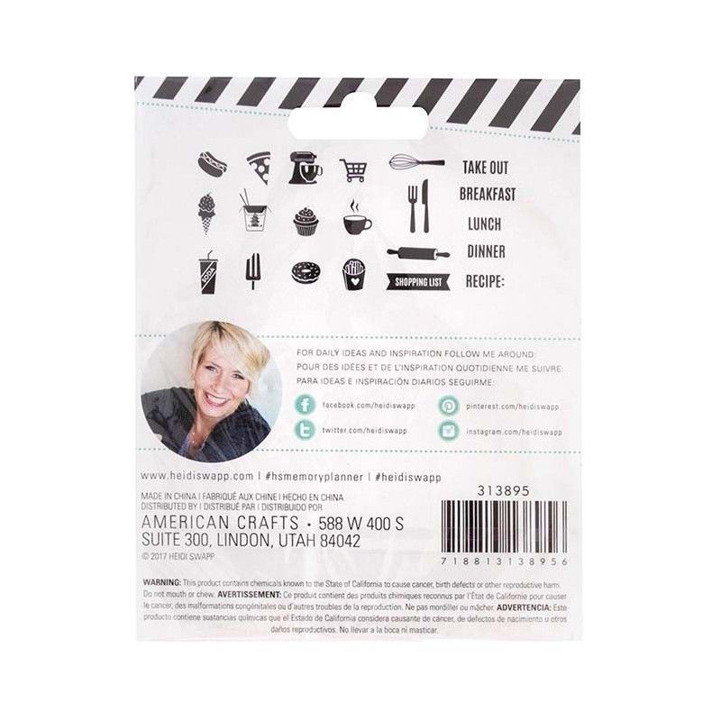 SELLO MEMORY PLANNER COMIDA HEIDI SWAPP (21 PCS)
