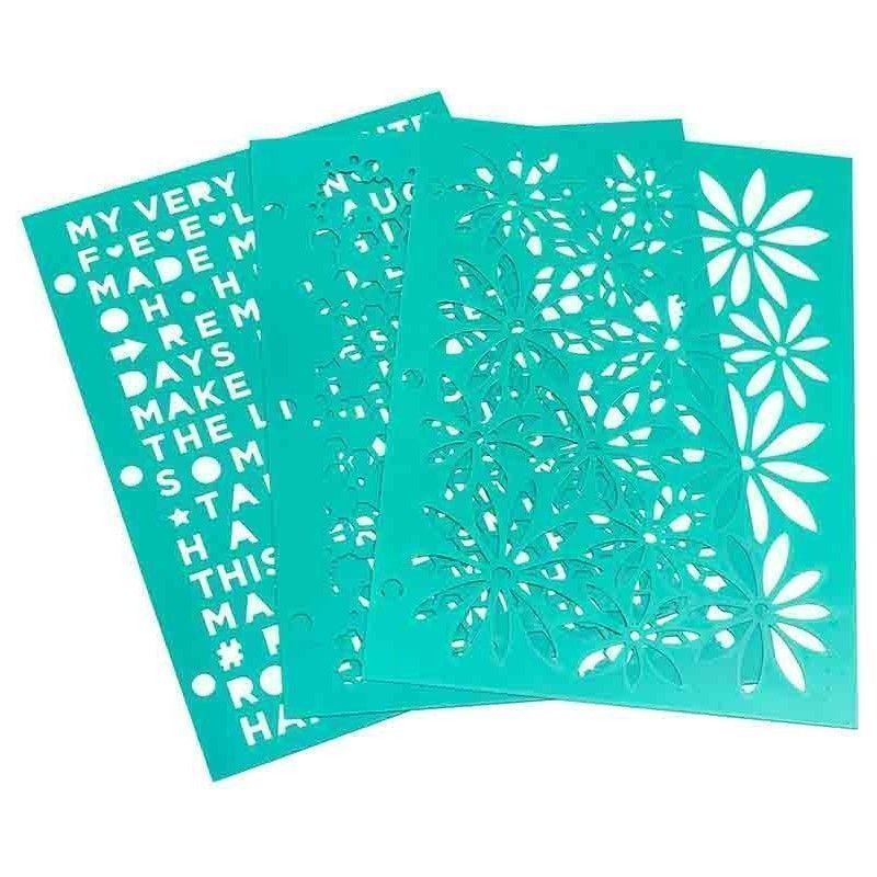 SET DE STENCIL FLOR SALVAJE Y MIEL (3 PCS) VICKI BOUTIN