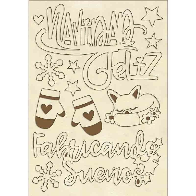 SET DE MADERA NAVIDAD FELIZ JOHANNA RIVERO