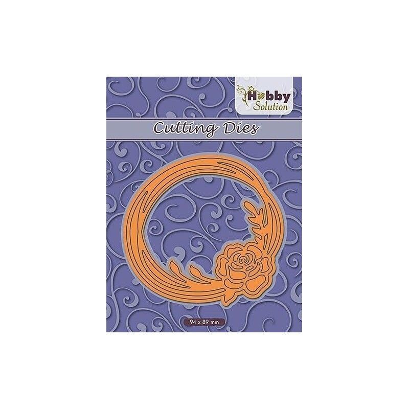 TROQUEL ROSA EN CIRCULOS ENTRELAZADOS (1 PIEZA) HOBBY SOLUTION