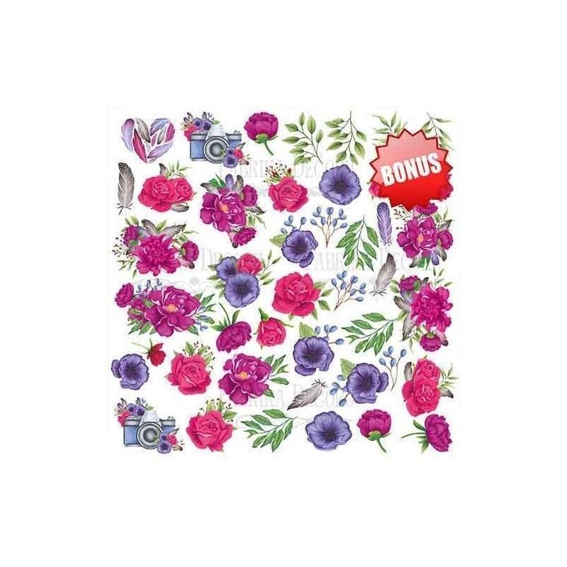 SET DE PAPELES MIND FLOWERS 20 X 20 CM (DOBLE CARA)
