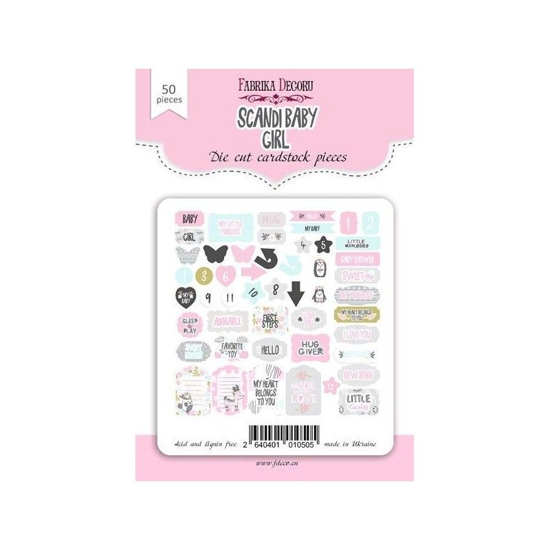 DIE CUTS SCANDI BABY GIRL (50 PCS)