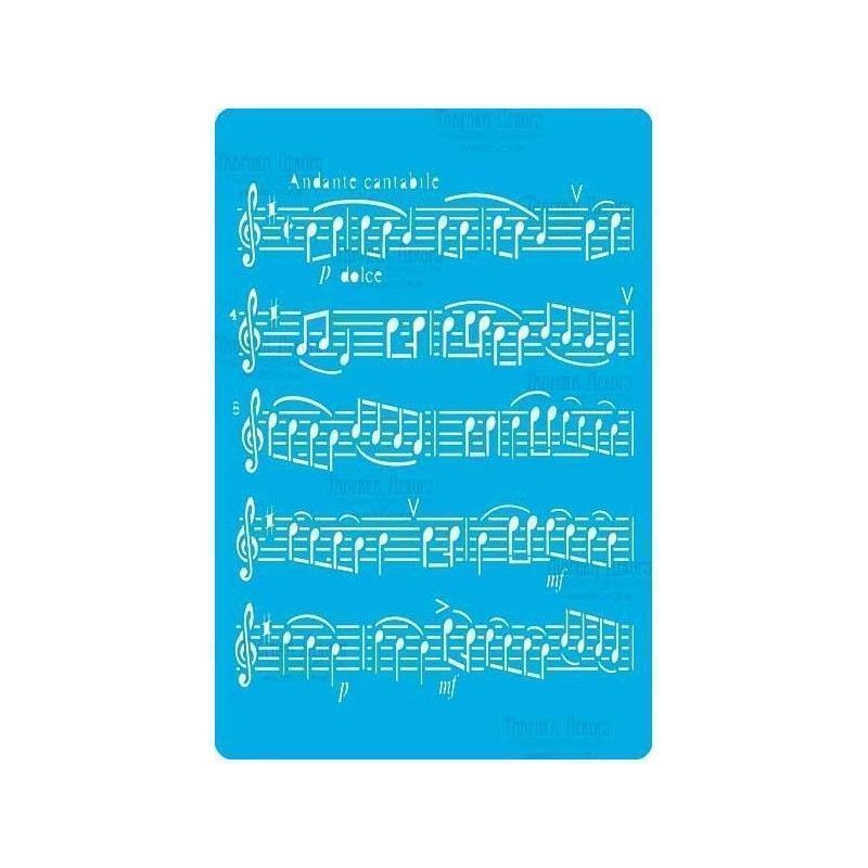 STENCIL PARTITURAS (15 X 20 CM)