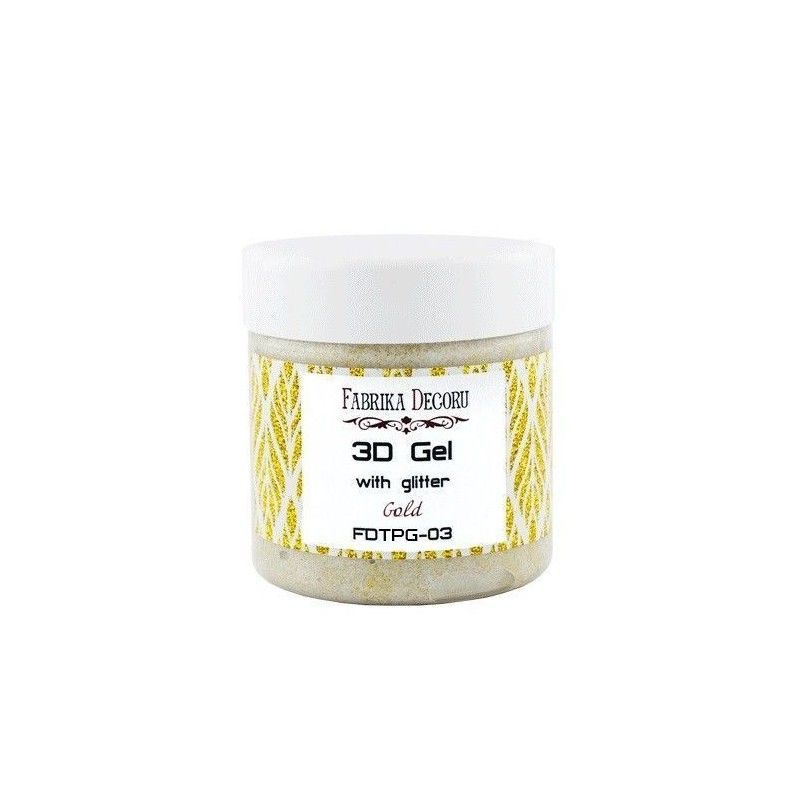 GEL 3D CON GLITTER DORADO (150 ml)