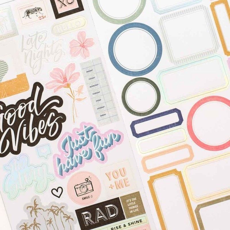 STICKERS IRIDISCENTES COLECCION OLD SCHOOL (48 PCS)