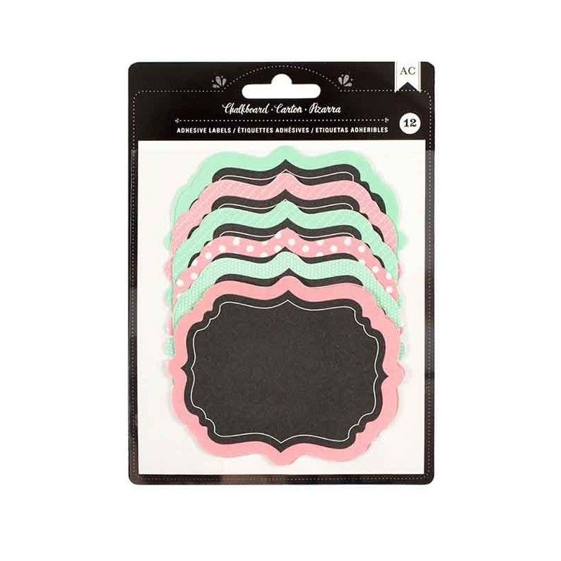 ETIQUETAS DE PIZARRA ADHESIVAS (12 PCS)