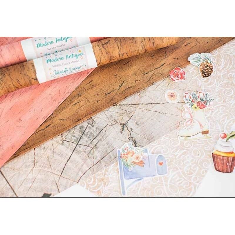 ECOPIEL MADERA ROSA ANTIGUA ( JOHANNA RIVERO)30 X 50CM