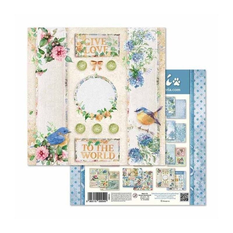 BLOC 10 HOJAS FLOWERS FOR YOU AQUARELLE (20 X 20 CM) DOBLE CARA