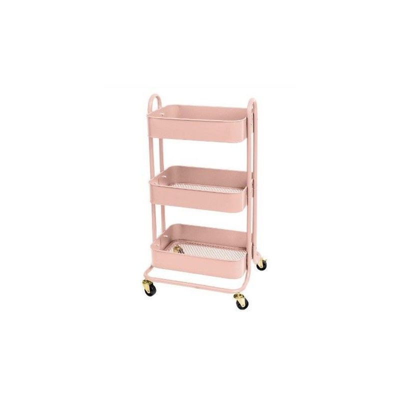 CARRITO DE ALMACENAMIENTO CON RUEDAS ROSA WE R