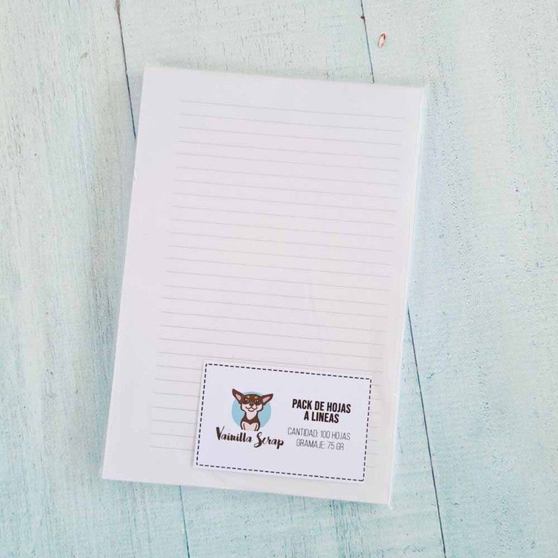 PACK DE HOJAS A LINEAS PARA AGENDA (100 HOJAS)
