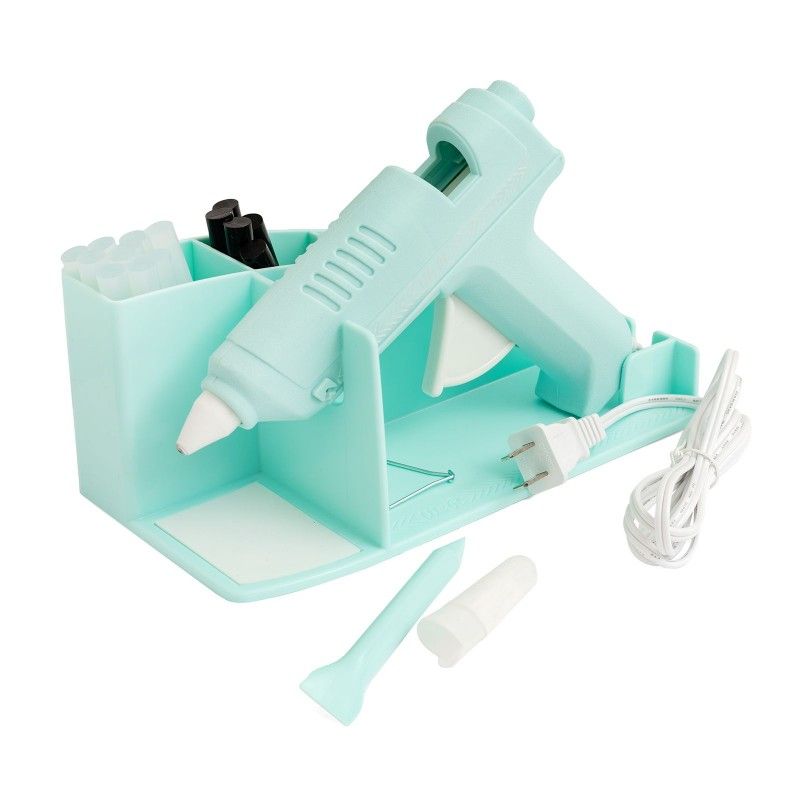 PISTOLA DE SILICONA MENTA MAS SOPORTE