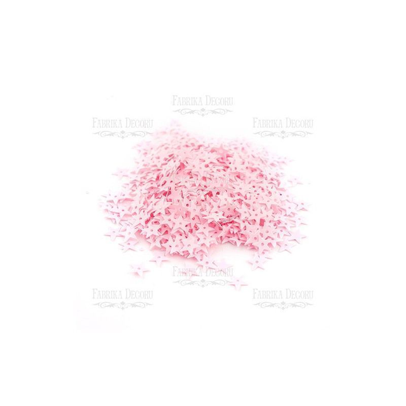 LENTEJUELAS MINI ESTRELLAS COLOR ROSA SHABBY