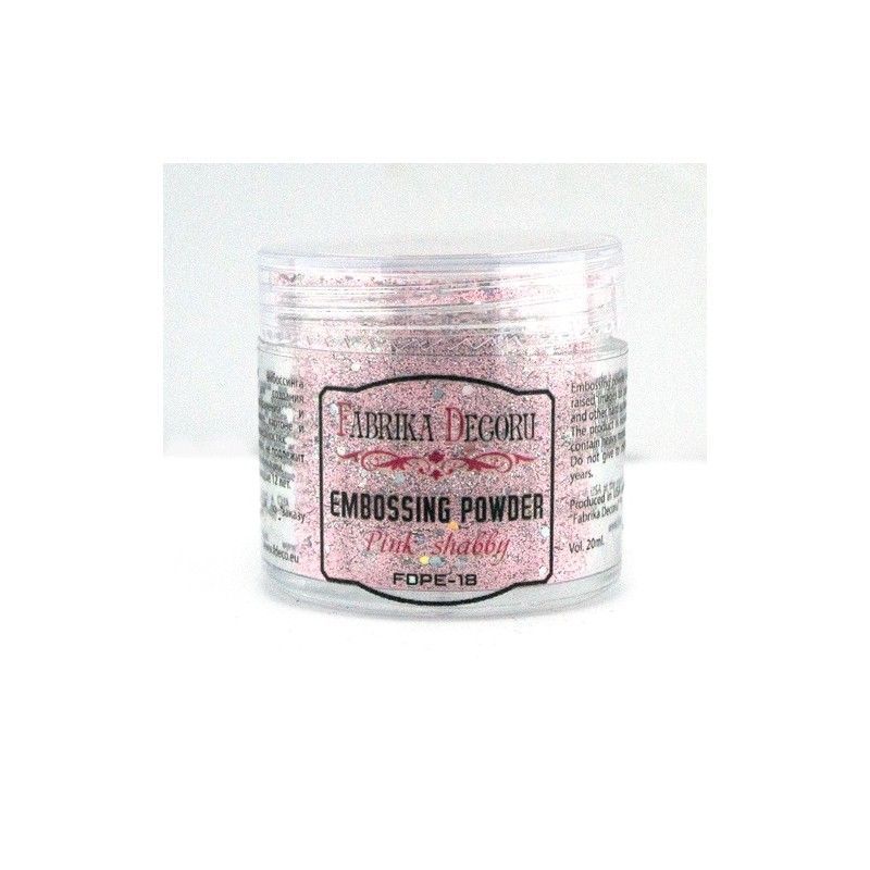 POLVOS DE EMBOSSING ROSA SHABBY CON GLITTER