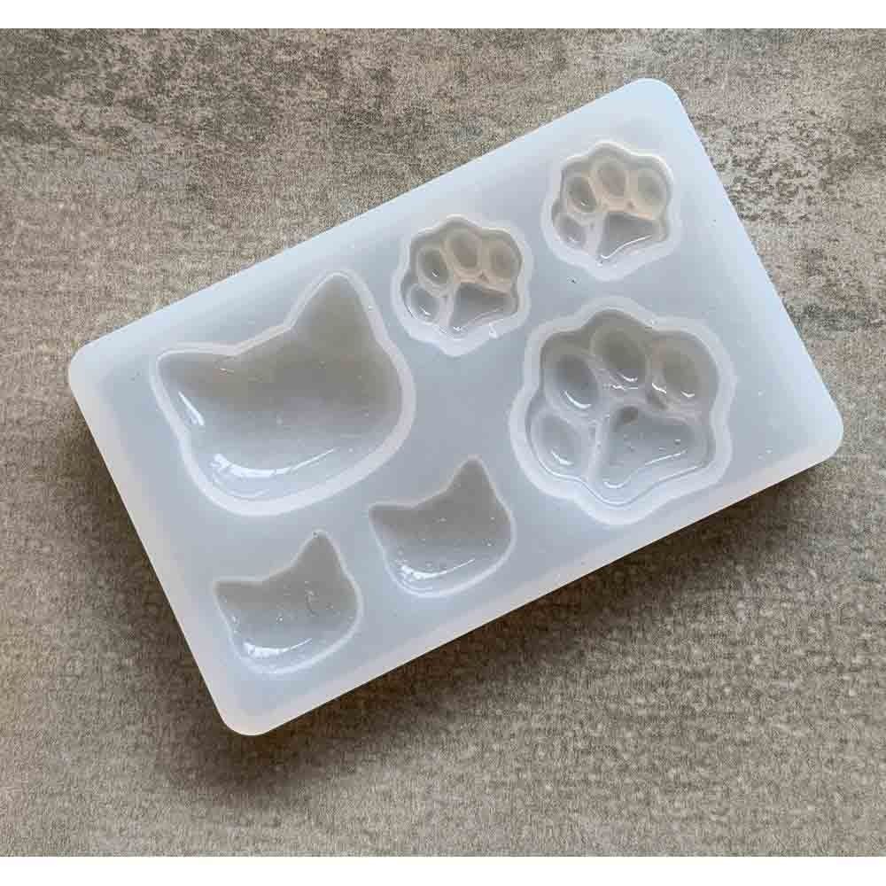 MOLDE DE SILICONA PARA RESINA GATO/PERRO