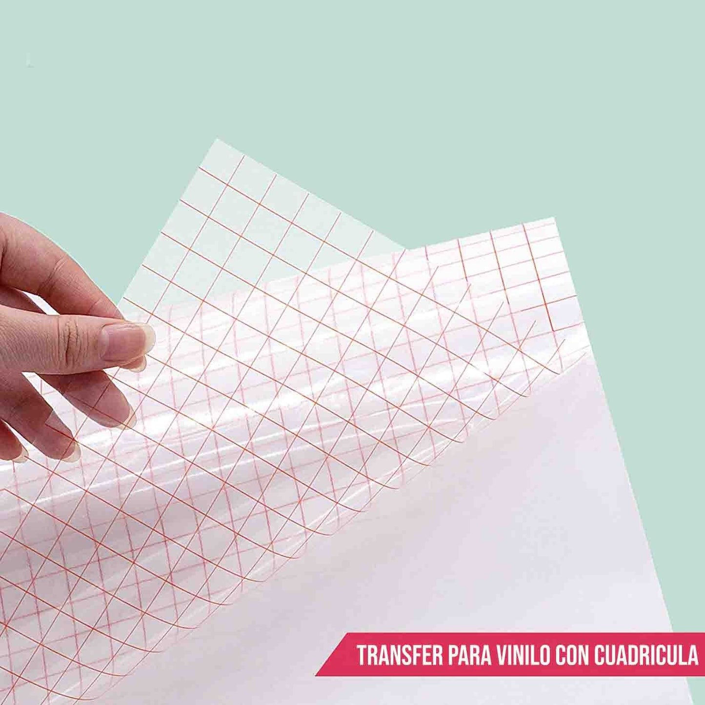 TRANSFER PARA VINILO CON CUADRICULA 30cm x 110cm