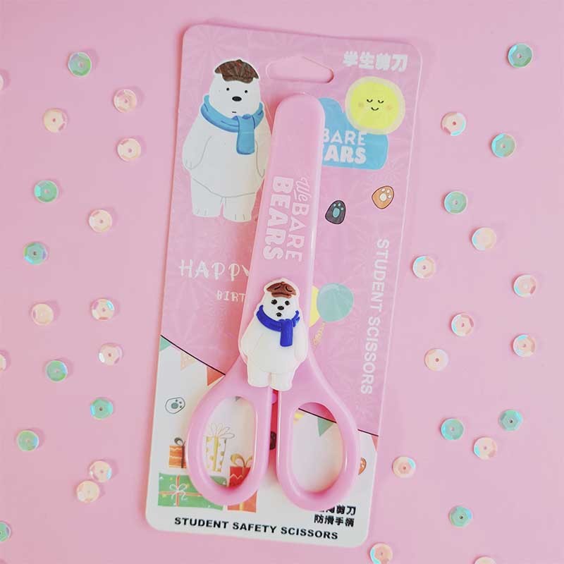 TIJERA DE OSO ROSADA CON FUNDA PROTECTORA