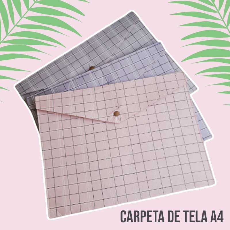 CARPETA DE TELA CUADROS A4