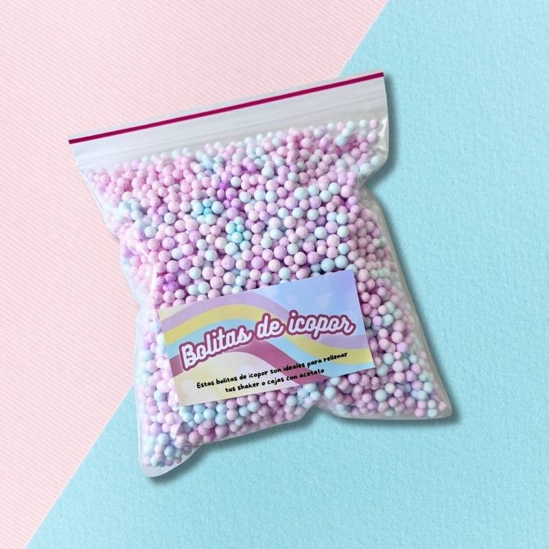 BOLITAS DE ICOPOR COLORES PASTELES
