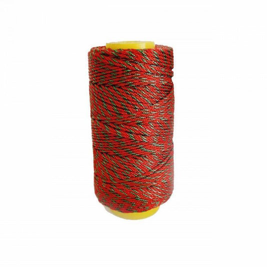 HILO PARA MANUALIDADES TWINE POLIESTER ROJO Y VERDE 100GR