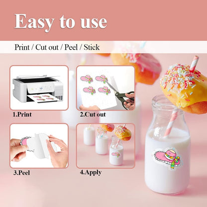 VINILO ADHESIVO TRANSPARENTE HOLOGRAFICO IMPRIMIBLE INKJET(5 HOJAS)