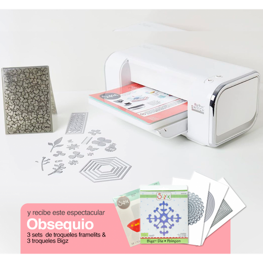 BIG SHOT PLUS SWITCH ELECTRICA DE SIZZIX BLANCA Y GRIS