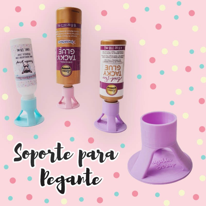 BASE SOPORTE PARA PEGANTE DE TARRO LILA