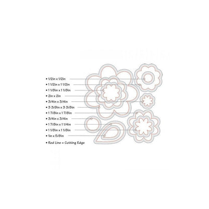 TROQUEL FRAMELITS SIZZIX FLORES (11 PCS)