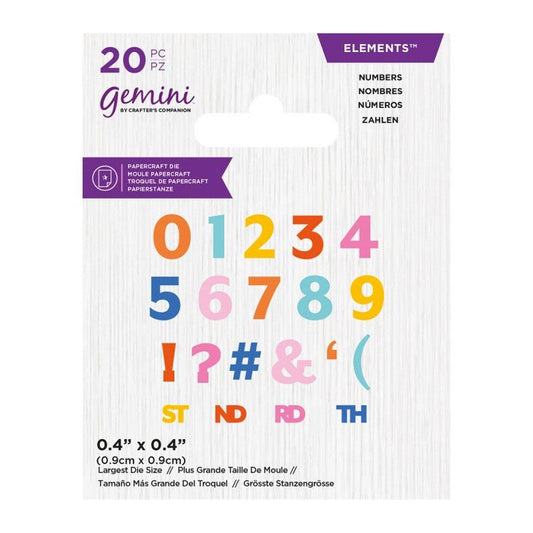 MINI JUEGO DE TROQUELES NUMEROS (20 PCS)