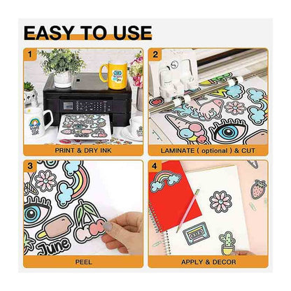 VINILO ADHESIVO BLANCO IMPRIMIBLE (10 HOJAS)