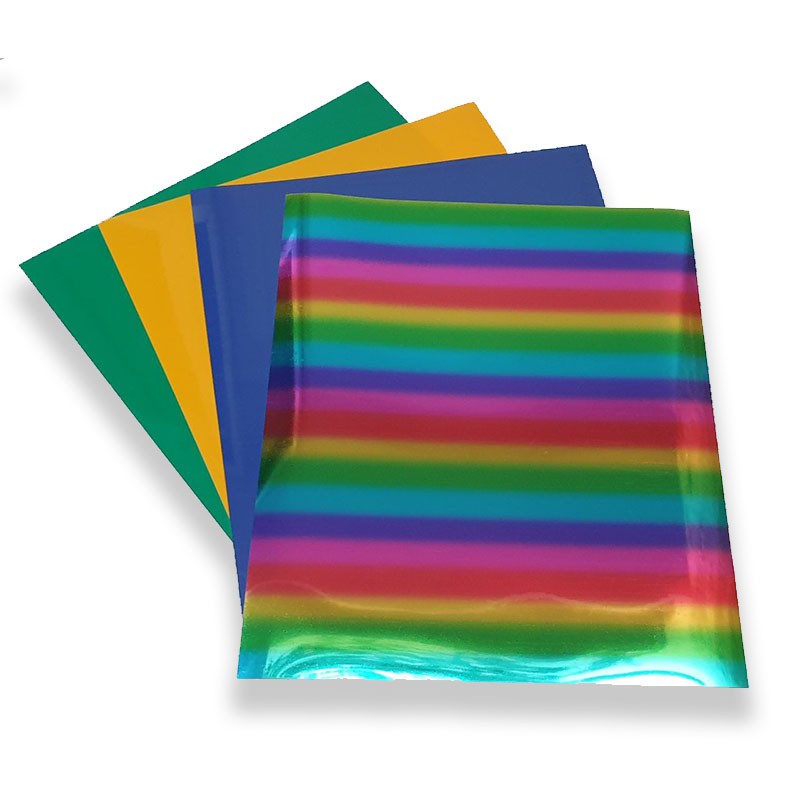 VINILO TEXTIL MIX ARCOIRIS, VERDE, AZUL Y AMARILLO (4 PCS)