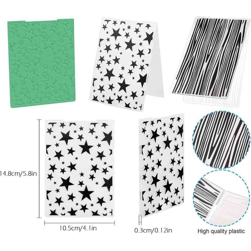 FOLDER DE EMBOSSING ESTRELLAS (1 PC)