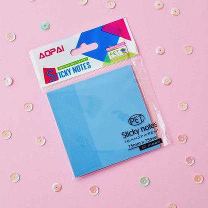 NOTAS ADHESIVAS TRASPARENTES PET (50 HOJAS)